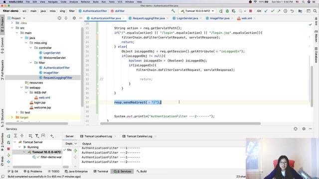 Jakarta Filter applied on Login&Logout Feature - Step 2 смотреть онлайн