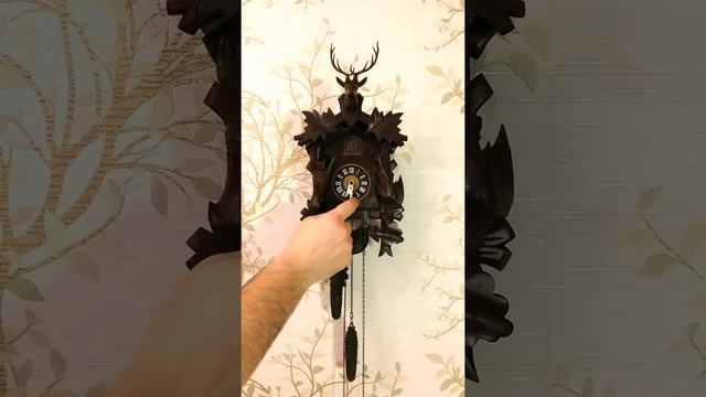 Винтажные Немецкие Часы с Кукушкой Настенные Часы с Гирями смотреть онлайн