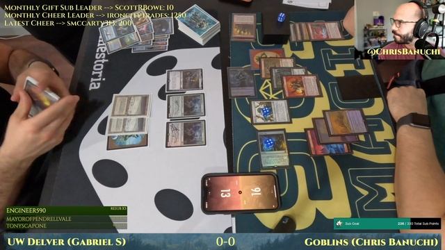 UW Delver Stoneblade vs Goblins [MTG Legacy] смотреть онлайн