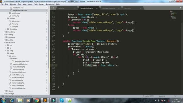 Laravel Cms Project Part 14 | Home Page Manage By Admin Panel | Laravel Cms Like Wordpress Hindi