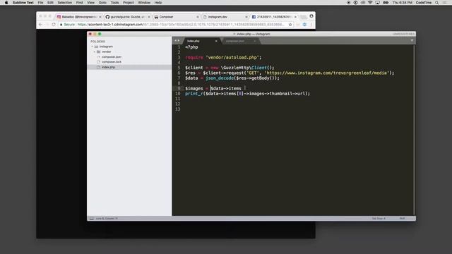 Getting Images from Instagram with PHP, Part 4: Looping through the Data смотреть онлайн
