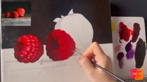 Как нарисовать малину, клубнику? Бесплатный мастер-класс по живописи маслом. Художник Надежда Ильин