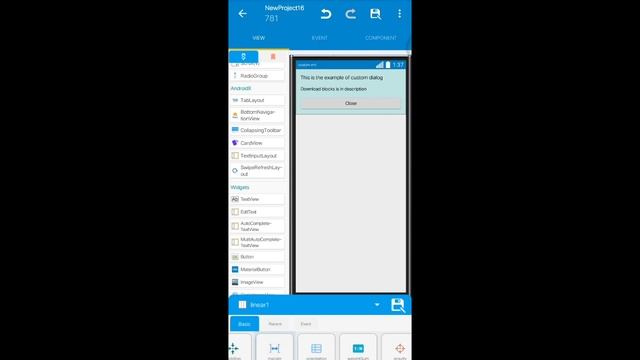 Custom dialog in Sketchware смотреть онлайн