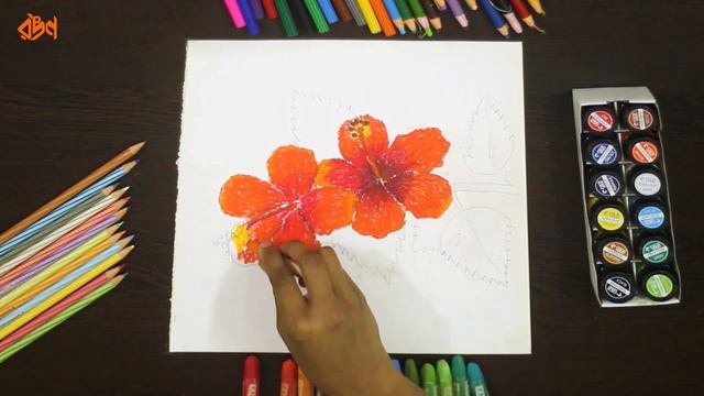 How to Draw China Rose | Hibiscus Flower Drawing step by step | China Rose Drawing | Rangon смотреть онлайн