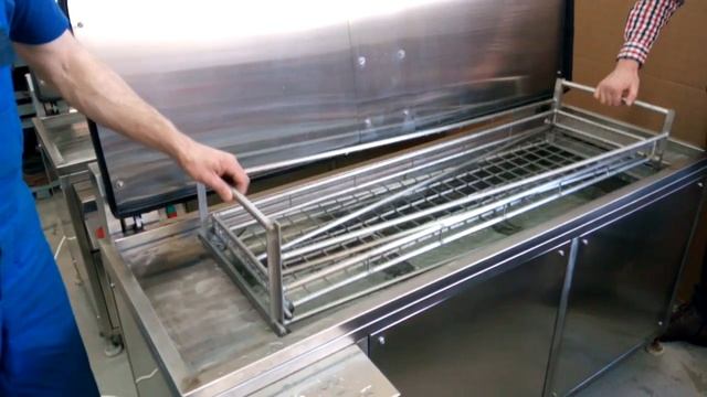 Ультразвуковая линия для очистки труб (корзина с плавающим дном) смотреть онлайн