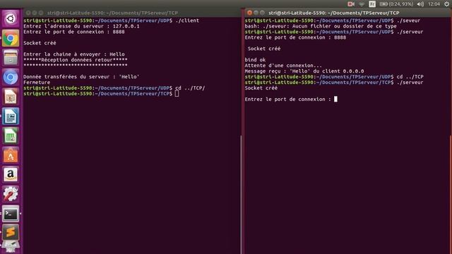 Server Client echo in Mode UDP and TCP смотреть онлайн