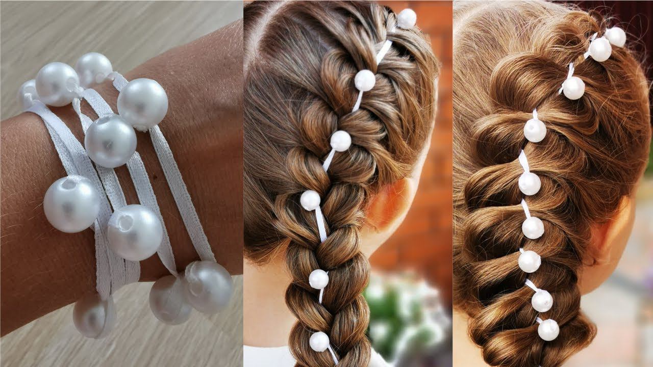 HOW TO: DIY Beaded Ribbon! Braids With Beads! Easy!