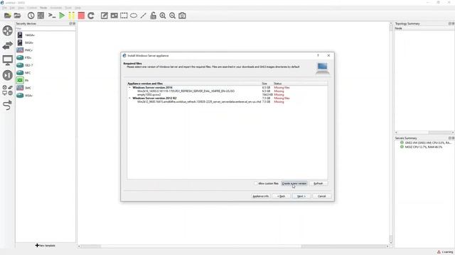 Installing windows server 2019 in GNS3 смотреть онлайн