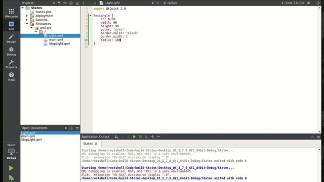 Qt QML 155 - States and Transitions смотреть онлайн