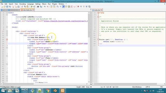 6. Laravel Tutorial - AJAX INSERT READ MYSQL (Part 1) смотреть онлайн