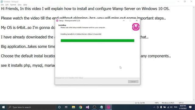 how to install & configure WAMP Server on Windows 10 OS | Demonstration with PHP program | 2022 | смотреть онлайн