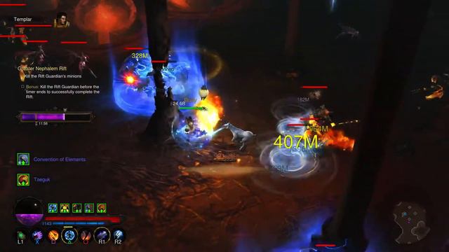 PS4 Diablo 3 [2.6.1] GR70 (4:47) Tal Rasha Wizard 'Meteor Channelling' смотреть онлайн