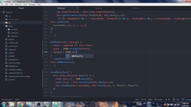 10. Pathfinding with Breadth First Search using canvas, javascript and react (canvas game tutorial) смотреть онлайн