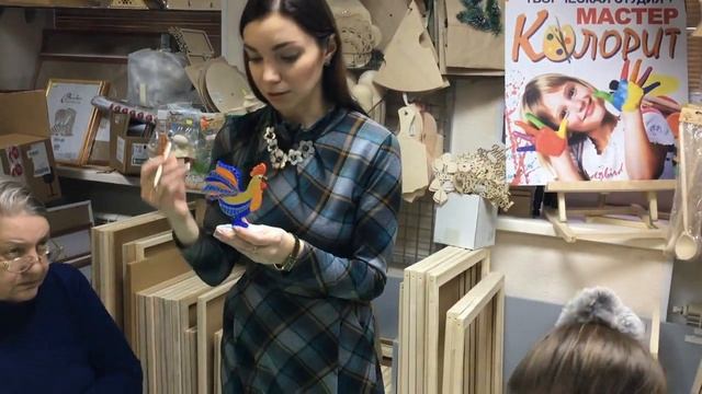 Мастер класс по росписи дерева "Петушок" смотреть онлайн
