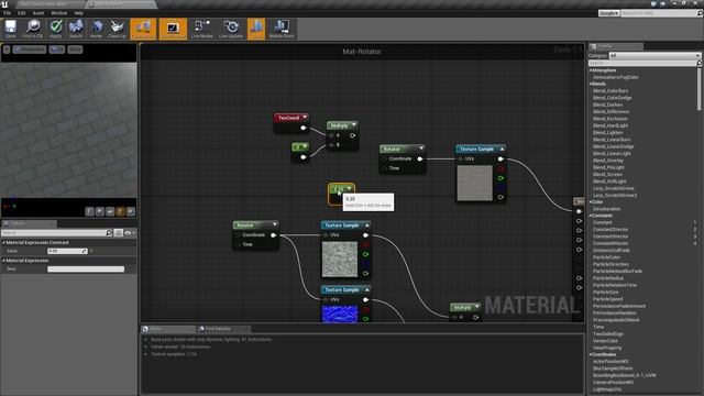 Material - Rotator In Unreal Engine 4.