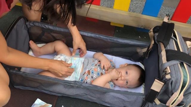 Diaper Change at the Park - Kayra Joy Diaper Bag with Changing Station смотреть онлайн