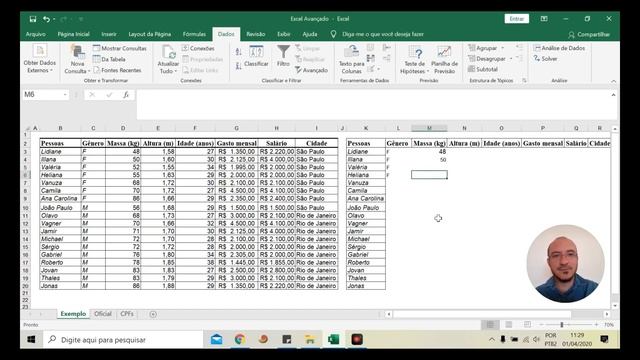 Curso de Excel Avançado Gratuito – Aula 01, Validação 01 смотреть онлайн