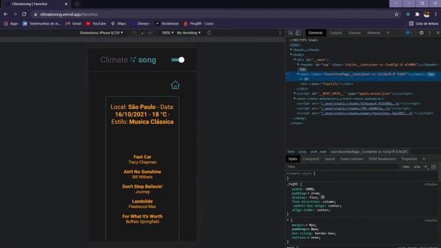 ClimateSong - Música ideal pro clima local (Nextjs Typescript Styled-Components) смотреть онлайн