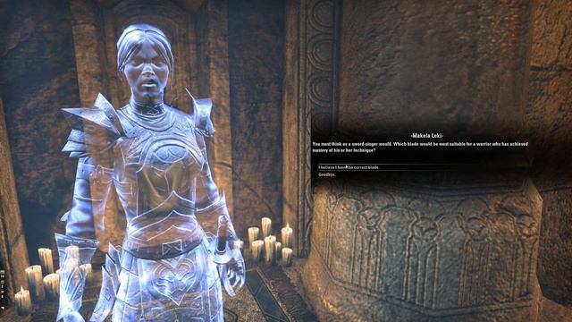 The Elder Scrolls Online - Quest - Trials and Tribulations - Bring the Correct Sword to Makela Leki смотреть онлайн