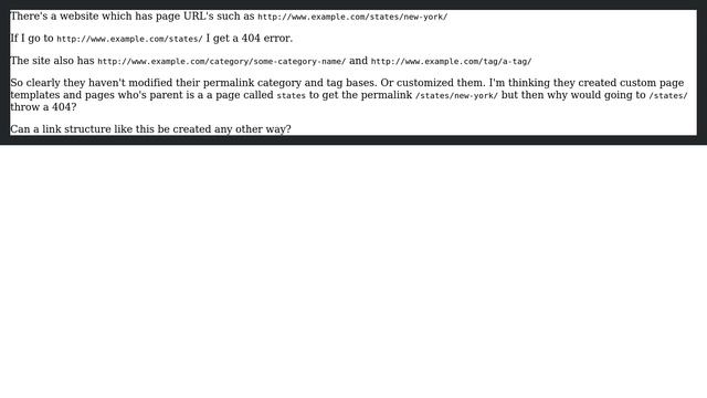 Wordpress: Are custom page templates being used to get this permalink structure смотреть онлайн