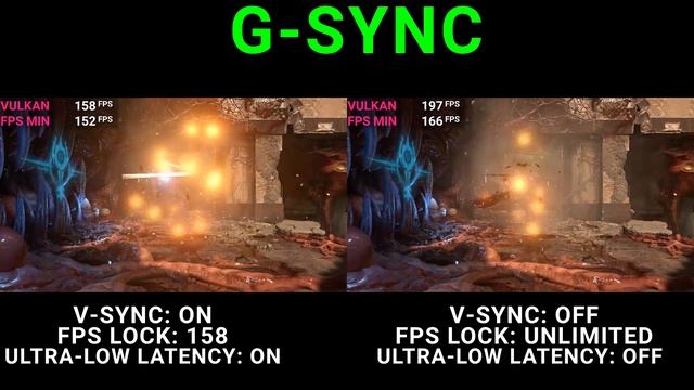 165Hz GSYNC: V-Sync On (158FPS Cap) Vs V-Sync Off (Unlimited FPS): Test Minimum Fps Drops