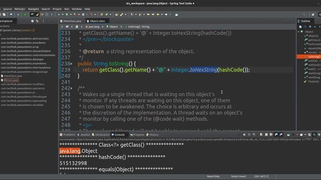Object Class in Java смотреть онлайн