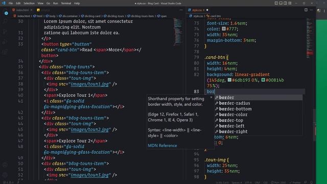Blog Card with HTML, CSS, and JavaScript смотреть онлайн