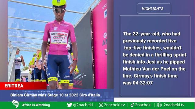 History is Made as Eritrean Elite Cyclist Biniam Wins Major International Race смотреть онлайн