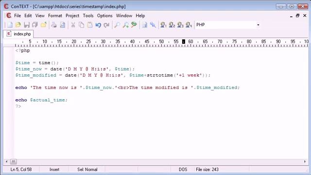 PHP Tutorial # 59 Modifying timestamps смотреть онлайн