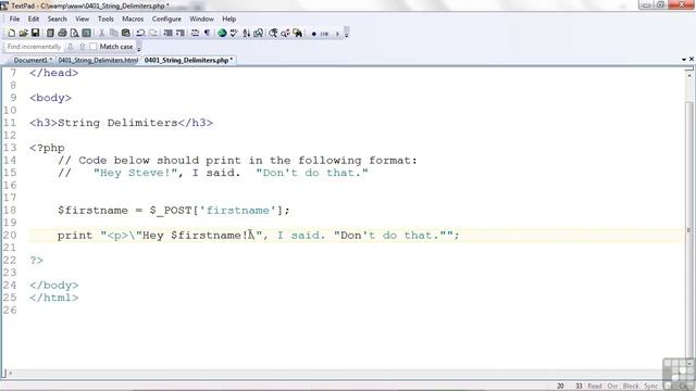 0401 String Delimiters