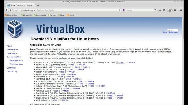 Install VirtualBox (Latest) in Linux Mint 17 смотреть онлайн