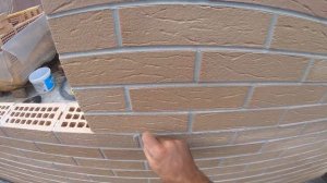 расшивка швов. кирпичная кладка.губский кирпич