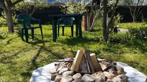 Очаг на даче своими руками за 1.5 часа☺️