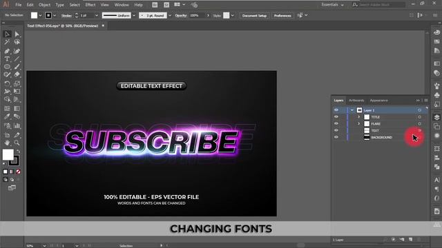 DOWNLOAD EDITABLE TEXT EFFECT - Guide to editing text effects using Adobe Illustrator смотреть онлайн