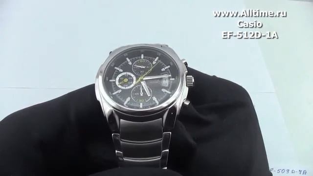 Мужские японские наручные часы Casio Edifice EF-512D-1A смотреть онлайн