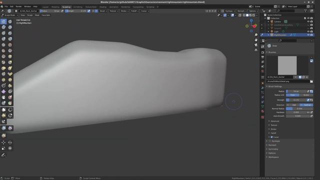 Making of BDT-0011 - E24 - Right hand side mountain modeling in Blender смотреть онлайн