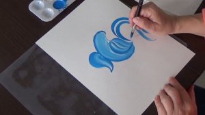 Рисуем гжельскую птицу