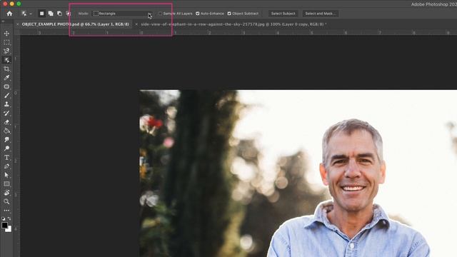 Object Selection Tool in Photoshop CC 2020 смотреть онлайн
