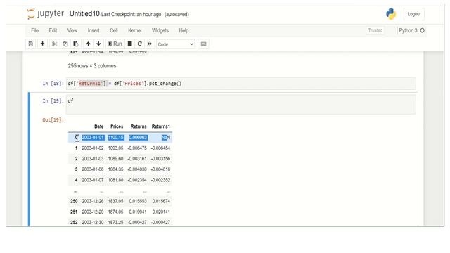 Calculate Return Series from Stock Price in Python (Data Science in Python) смотреть онлайн