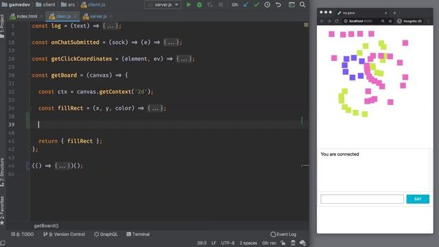Javascript Multiplayer Game Tutorial (socket.io node.js) смотреть онлайн