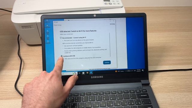 Connect HP Deskjet 3700 Series to PC Computer with USB Cable смотреть онлайн
