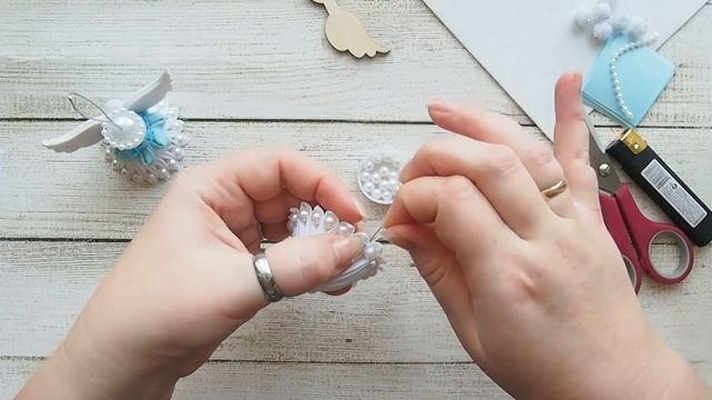 Рождественские ангелы из лент | Satin Ribbon Angel | Christmas Kanzashi Angel