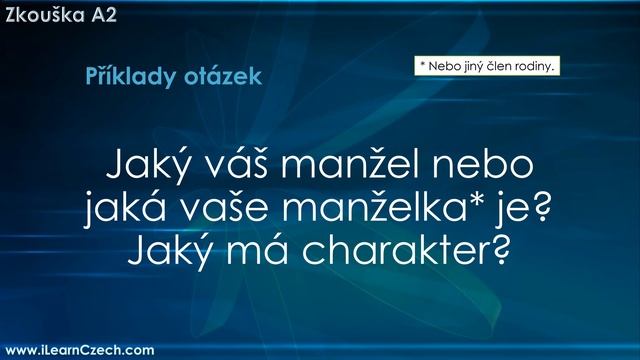 Zkouška pro trvalý pobyt A2: Moje rodina (mluvení) смотреть онлайн
