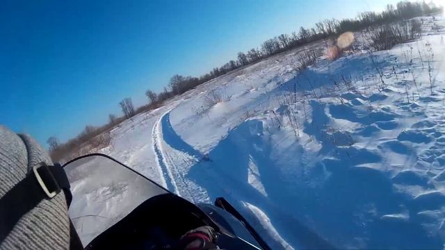 Катание на снегоходе Рысь. SJcam4000 смотреть онлайн