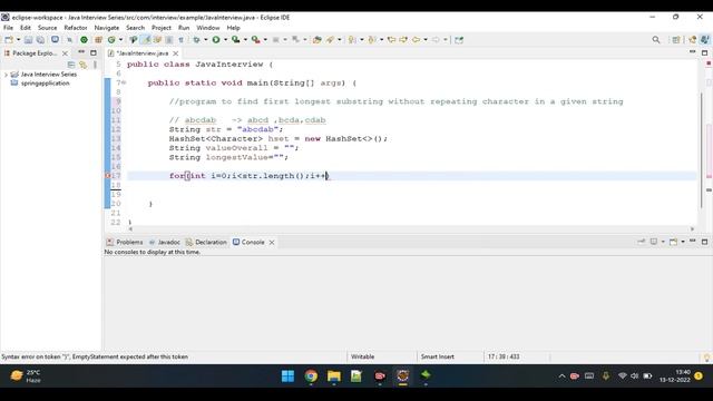 Java program to find longest first non repeating substring ?| java interview #java #programming смотреть онлайн