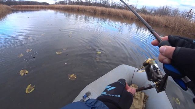 Поздняя осень. Щука продолжает готовится к зиме и объедается воблерами. смотреть онлайн