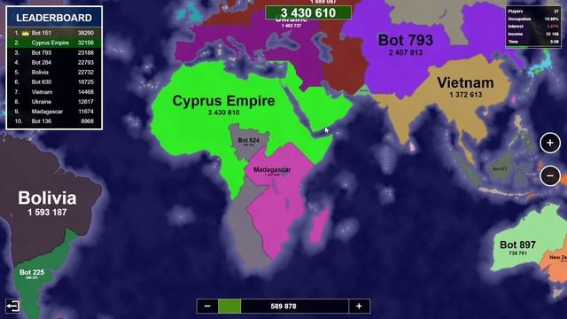 Conquering 512 Very Hard Bots Winning Strategy! Territory Games io - Territorial IO смотреть онлайн