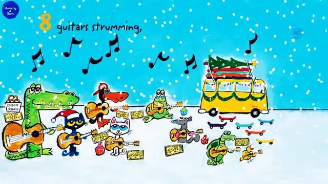 Pete the Cat 12 Groovy Days of Christmas | Sing Along Animated Stories ( Kids Books Read Aloud ) смотреть онлайн