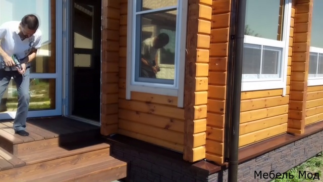 Чайный домик из клееного бруса. смотреть онлайн