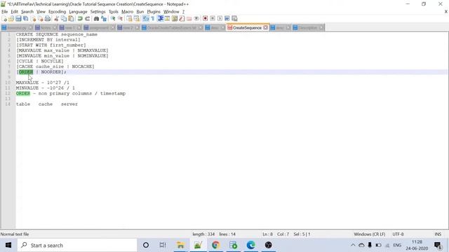 How to create sequence in oracle/sql with all parameters смотреть онлайн